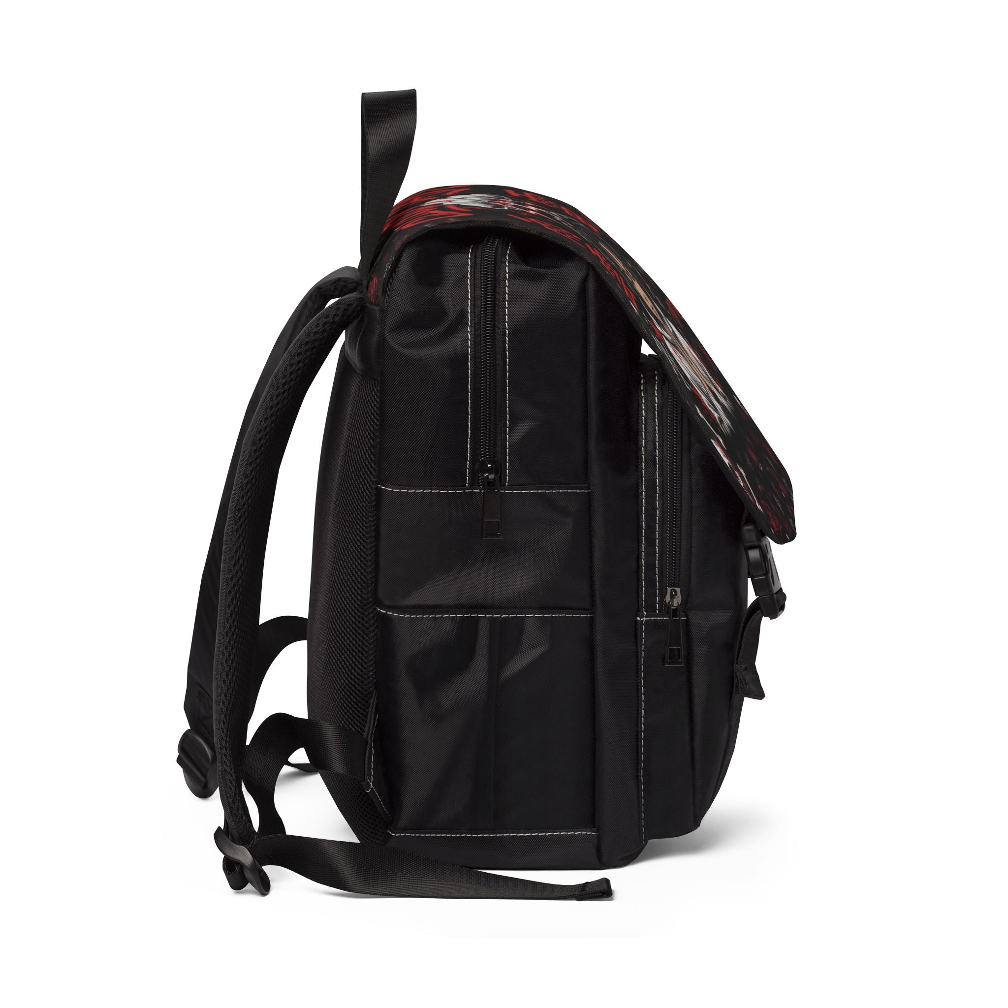 Anime Prayer Skull Backpack — Gothic Urban Shoulder Bag