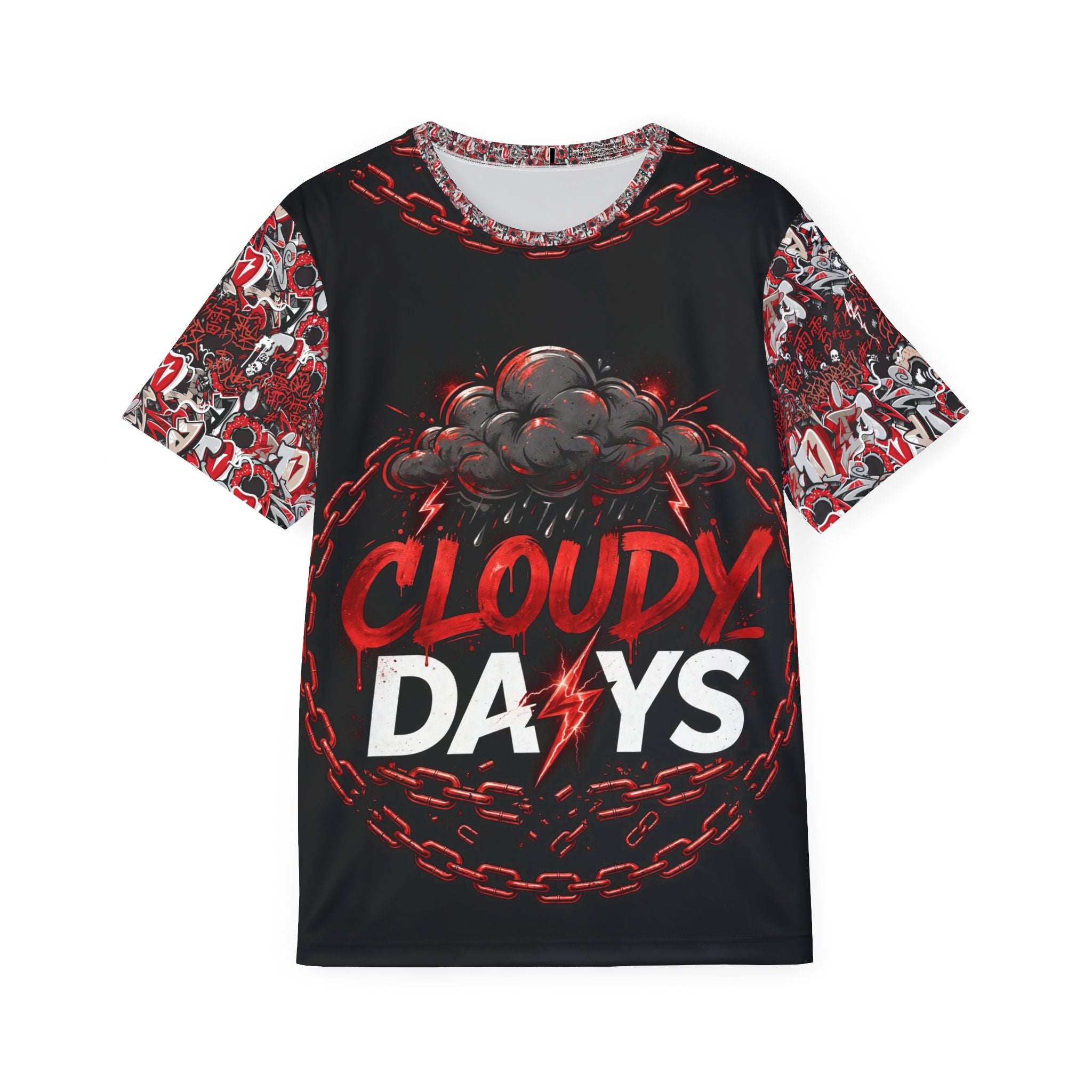 Cloudy Days Graphic Jersey — Men's Streetwear Sports Tee