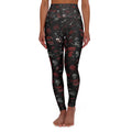 Skull & Red Paint Splatter High-Waist Yoga Leggings