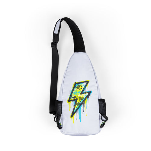 Chest Bag — 'Cloudy Days' Lightning Graphic Sling Bag